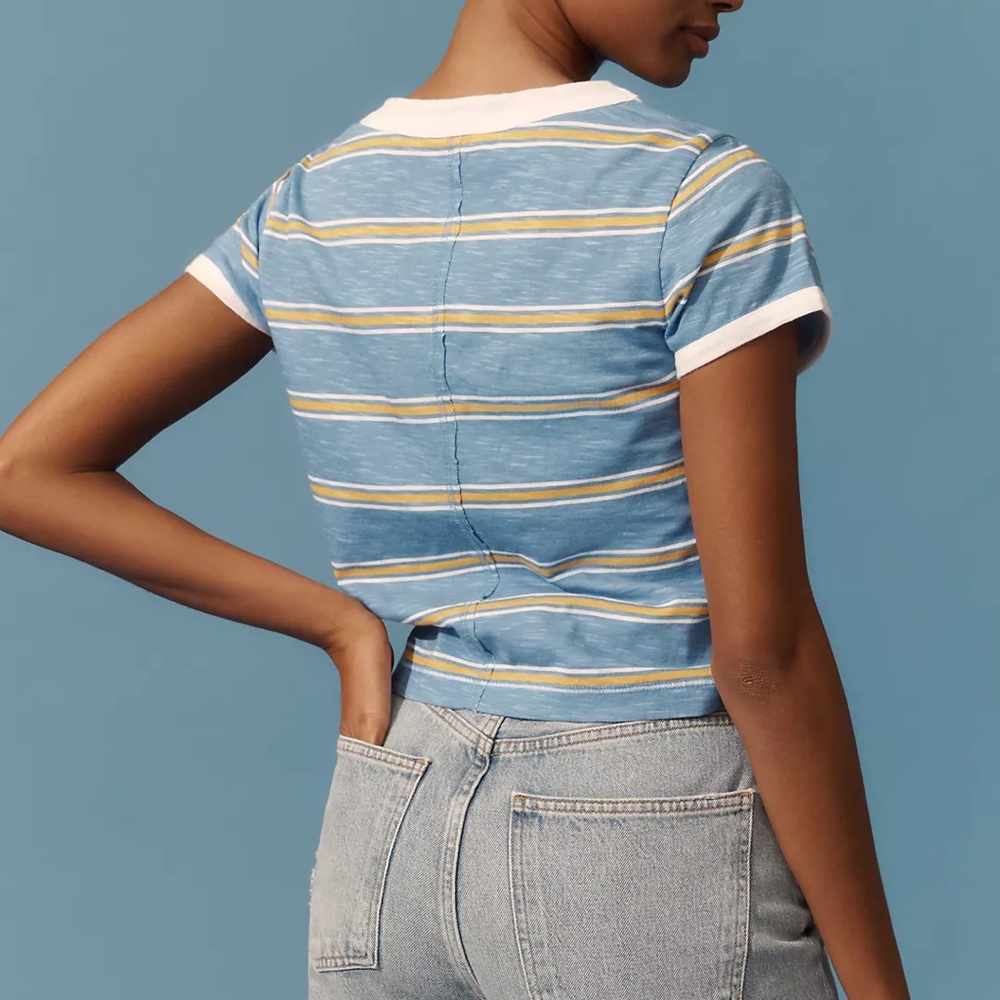 Pilcro Plunge Ringer Tee - Picture 2 of 5
